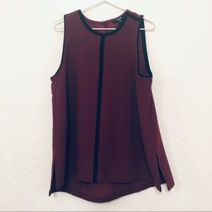 Madewell Sleeveless Burgundy Blouse